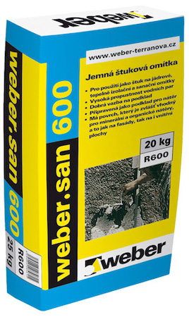 weber.san 600 jemná štuková omítka 20kg