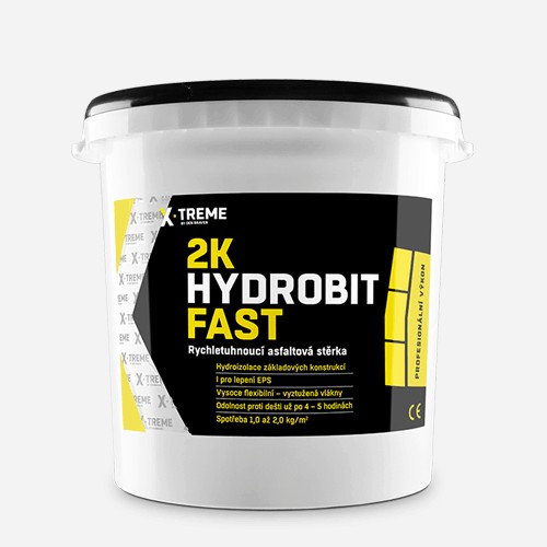2K Hydrobit Fast – Rychletuhnoucí asfaltová stěrka